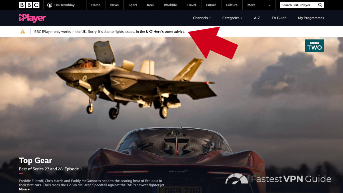 Geo locked content on the BBC iPlayer